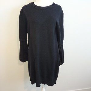 Vince Camuto Mixed Media Layered Long Sleeve Sweater Dress Size Small